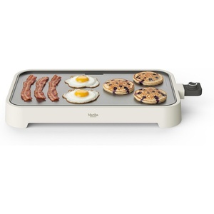 image:imageMartha Stewart 12 x 22 Electric Griddle XL Ceramic NonstickFlat Top Cooking Surface Adjustable Temperature Dial Drip Tray Dishwasher Safe 1500W Fast Even Heating Pancakes amp Eggs Linen CreamLinen Cream